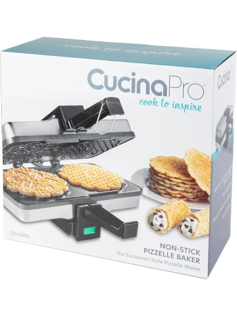 Nonstick Pizzelle Maker Set – Easy Mini Waffle Iron for Thin Cookies & Desserts